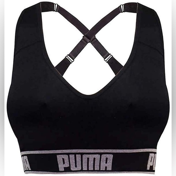 Women’s PUMA black cross back Sports Bra size XL - Picture 1 of 8